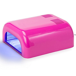 Лампа ультрафиолетовая для маникюра L-12 36Вт розовая